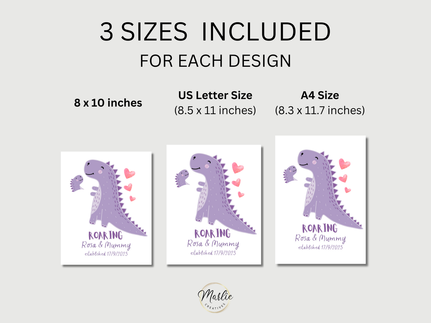 Purple Dinosaur Handprint Art For One Child