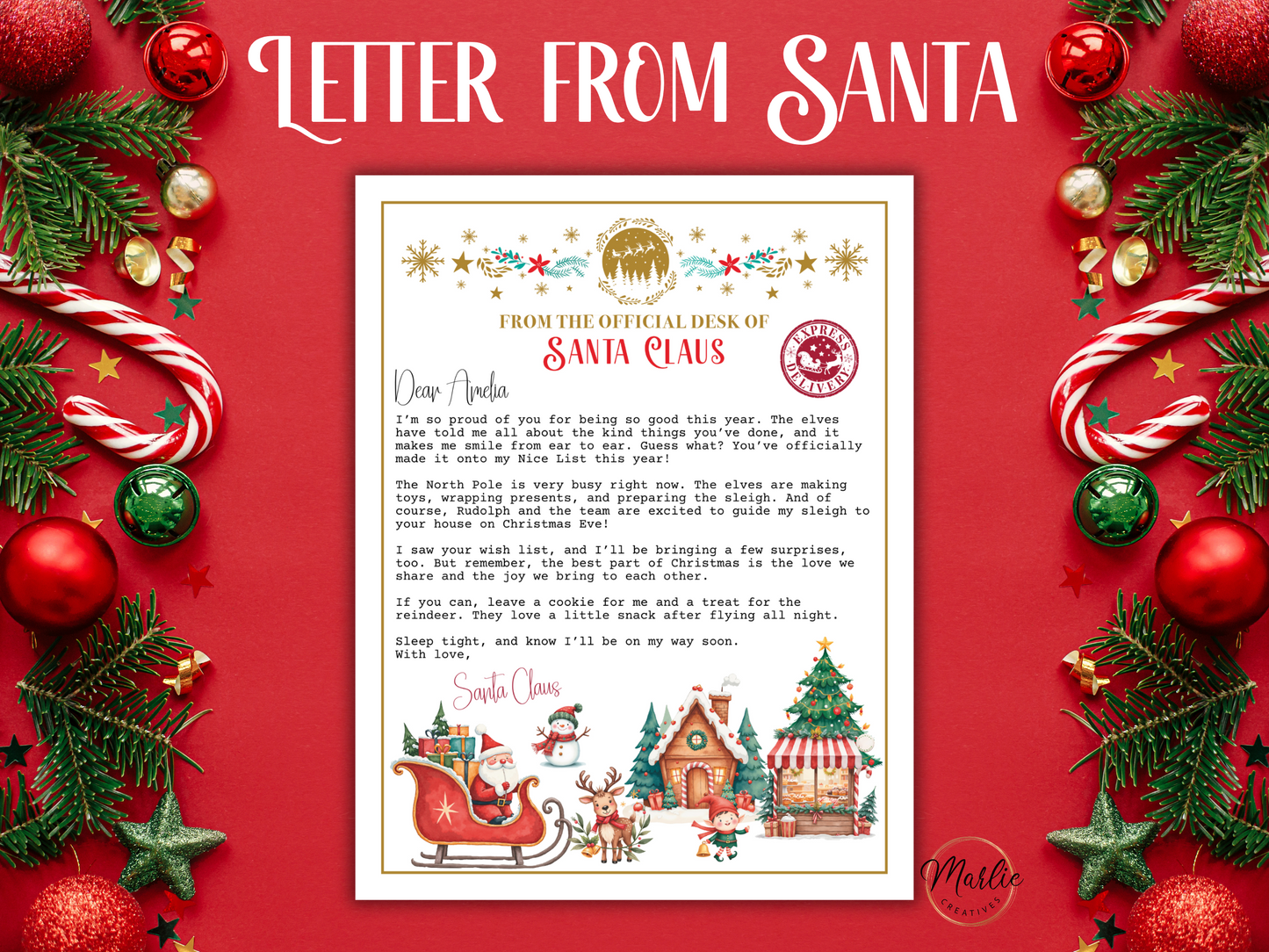 Letter From Santa, Nice List Certificate and Letter To Santa