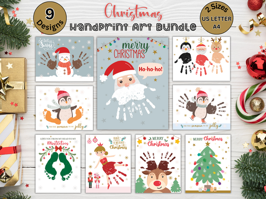 Christmas Handprint Art Bundle