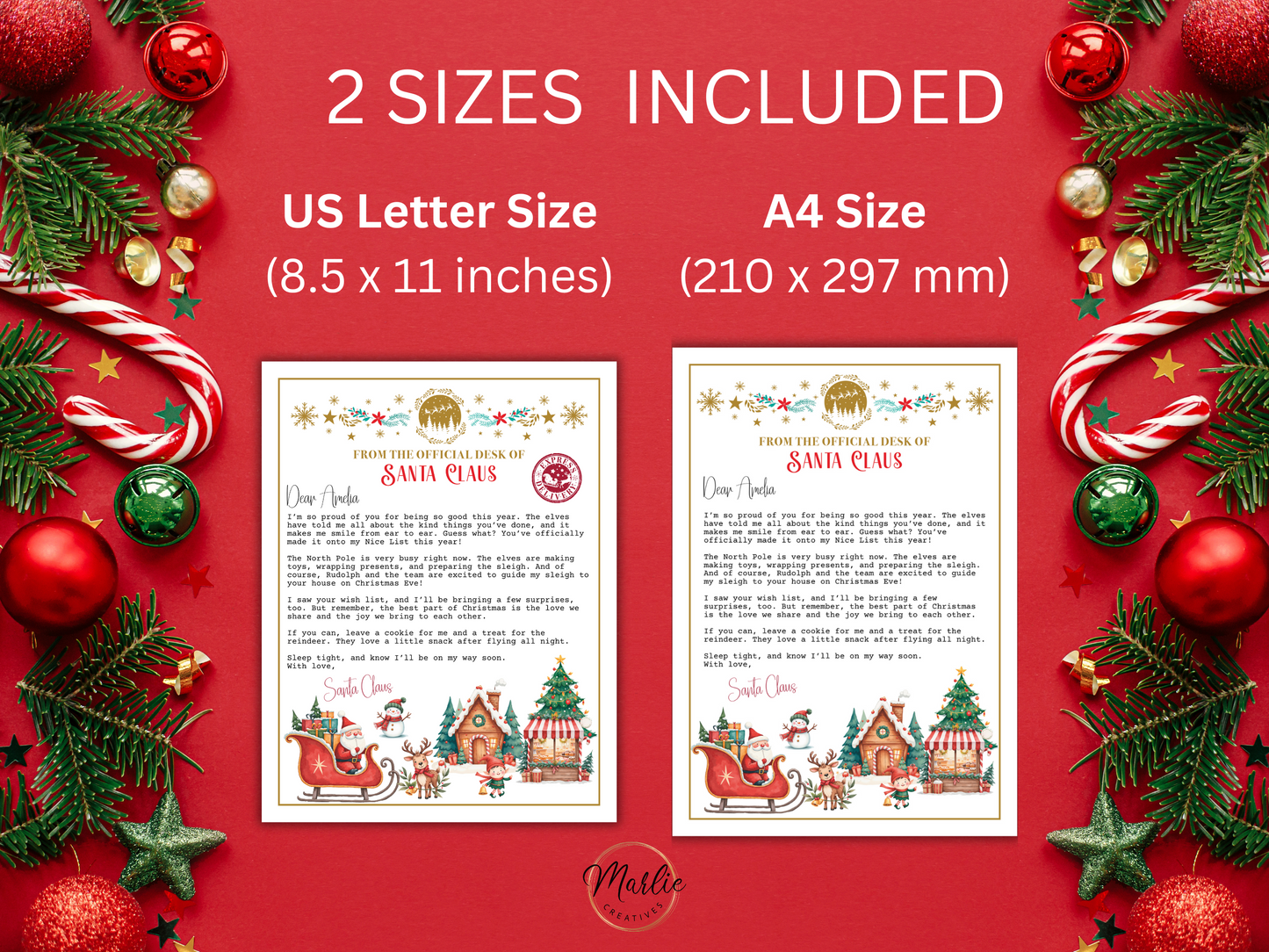 Letter From Santa, Nice List Certificate and Letter To Santa