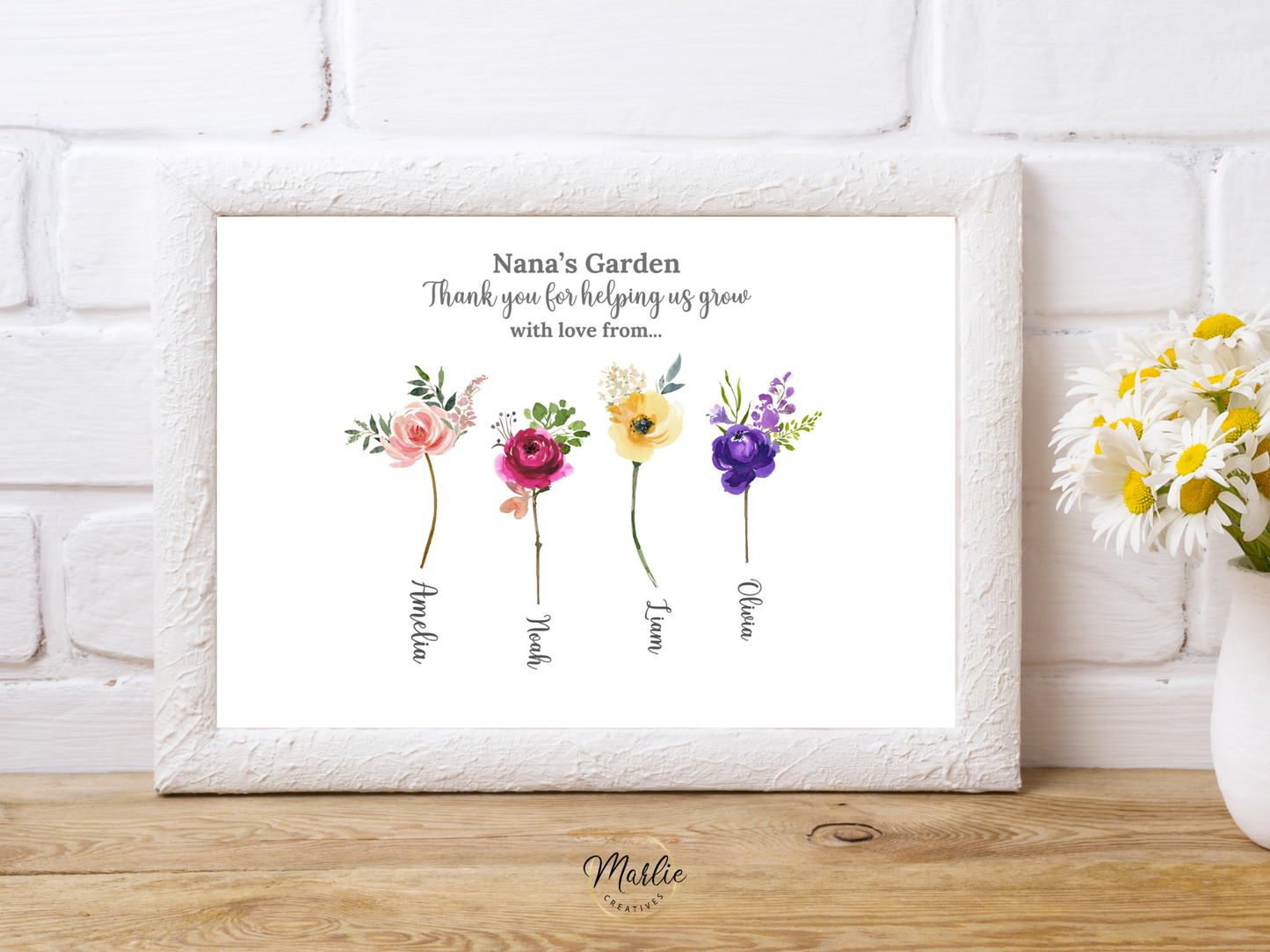 Grandma's Garden Fingerprint Art